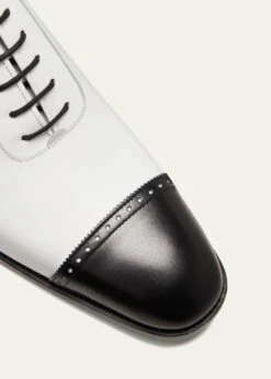 Manolo Blahnik MEN'S CAP TOE BICOLOR LEATHER OXFORDS 17 Manolo Blahnik MEN'S CAP TOE BICOLOR LEATHER OXFORDS -Manolo Blahnik bg 4488985 100188 z 1